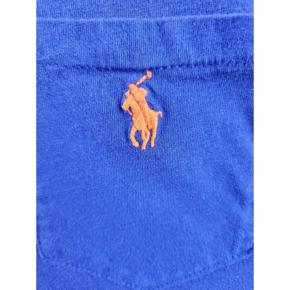 Polo Ralph Lauren Men's XL Royal Blue LS Pocket T-Shirt Pony Logo Cotton Classic